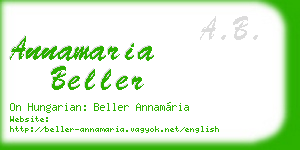 annamaria beller business card